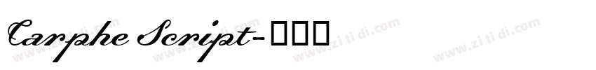 Carphe Script字体转换